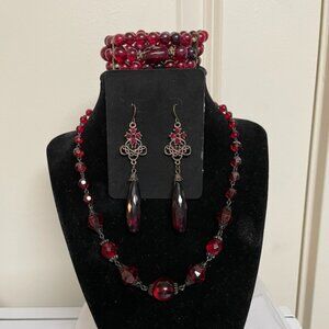 Red Jewelry Bundle, 3 Pieces
